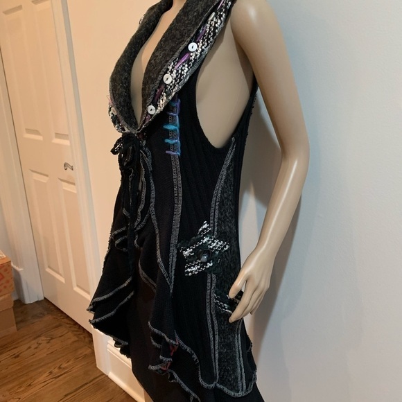 FANTASIA Cardigan Sweater Unique Sweater Vest - Picture 5 of 6